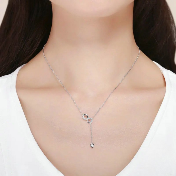 Collana cuore infinito argento