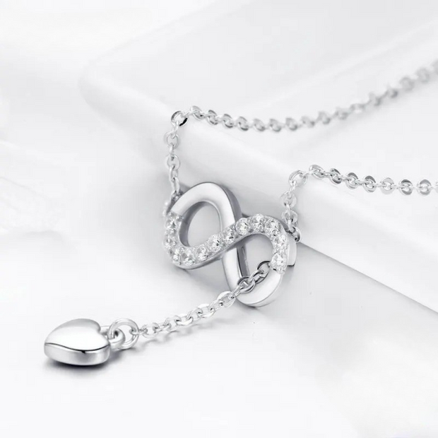 Collana cuore infinito argento