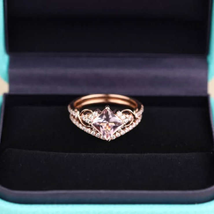 Anello oro rosa + anello strass gratis