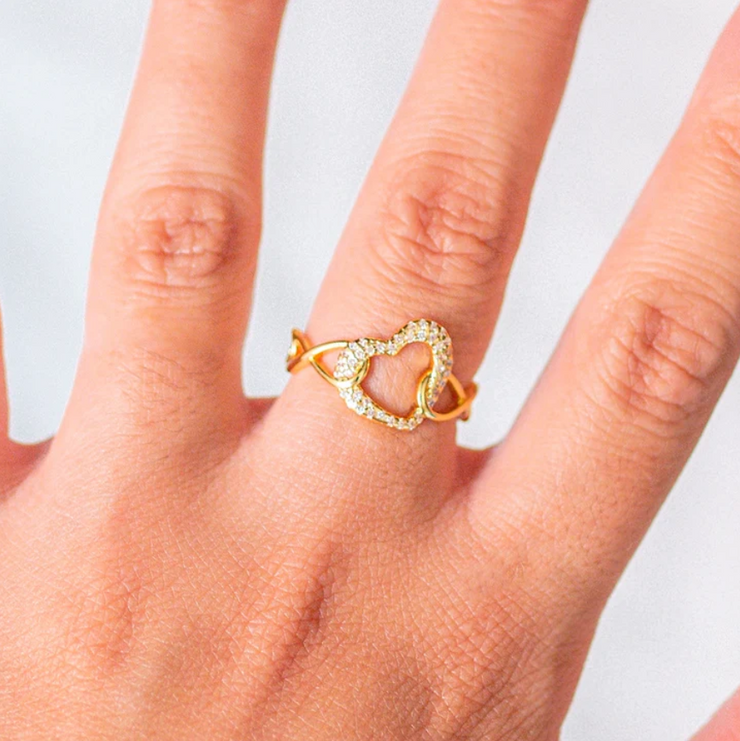 Anello cuore infinito 2x1