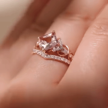 Anello oro rosa + anello strass gratis