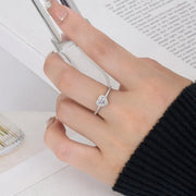 Anello cuore moissanite