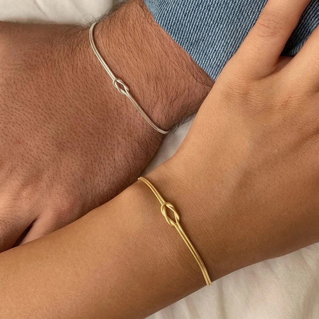 Bracciali nodo d'amore 2x1