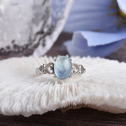 Anello pietra acquamarina argento
