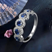 Anello Blu Oceano moissanite