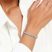 Bracciale tennis cuori moissanite