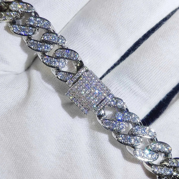 Bracciale cuban ice uomo