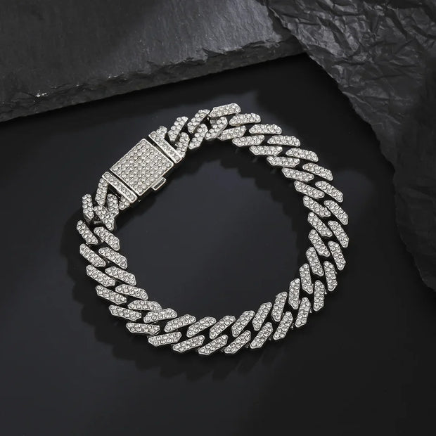 Bracciale cuban ice uomo