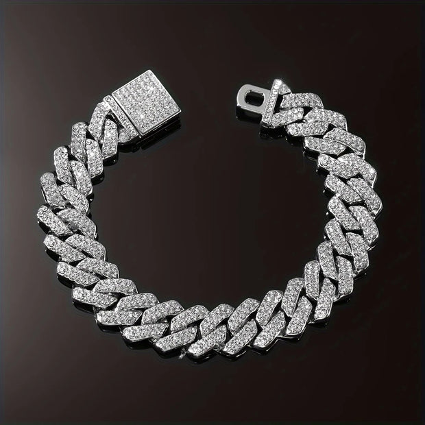 Bracciale cuban ice uomo