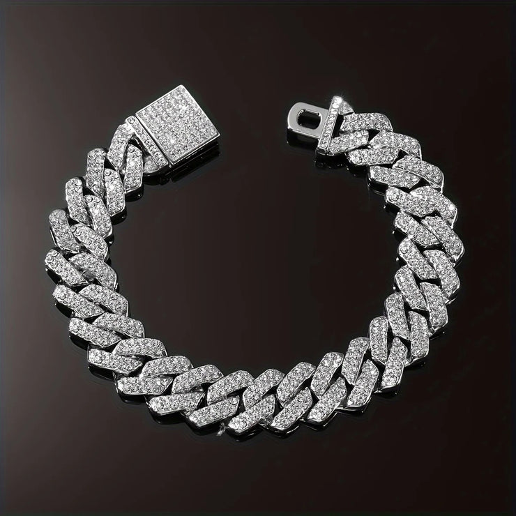 Bracciale cuban ice uomo