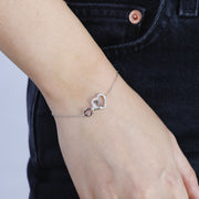 Collana cuore argento + Bracciale cuore infinito argento